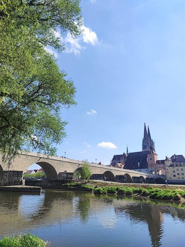 Post card view of Regensburg-Old stone bridge - Image 1