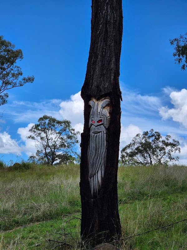 Rams Head Tree Carving - Image 1