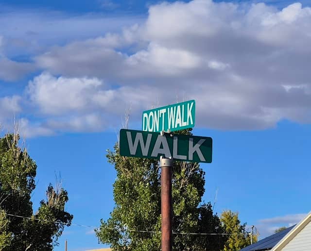 Corner of Walk, Don't Walk, Stockton Utah - Image 2