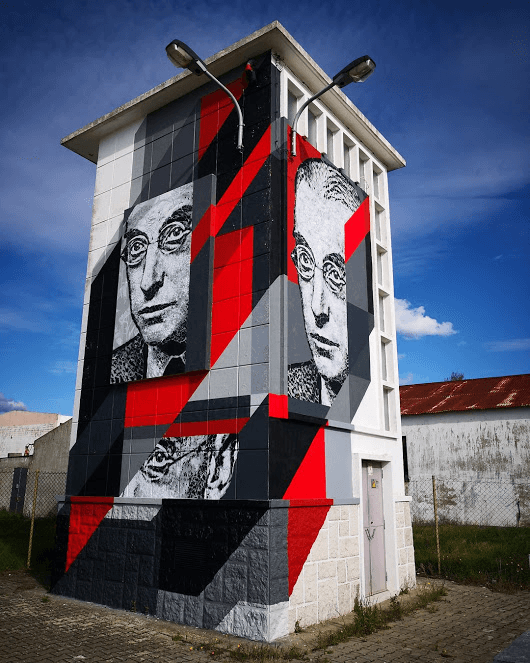 Street Art by João Samina - Pintura Grafiti Mural a António Inácio da Cruz - Image 1