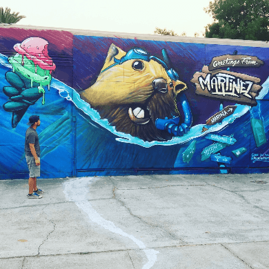 Greetings Beaver Mural | mARTinez Public Art - Image 1
