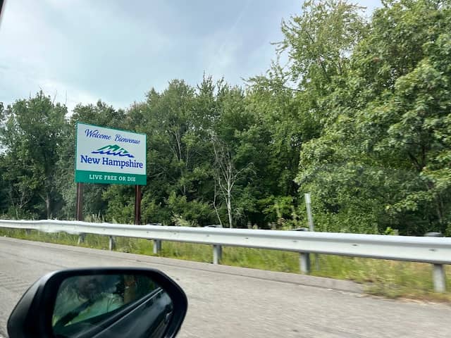 Welcome To New Hampshire sign - Image 1