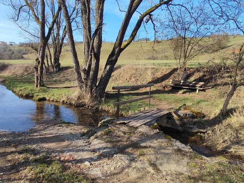 Brücke mit Bankl am Zellerbach im Schwall - Image 1