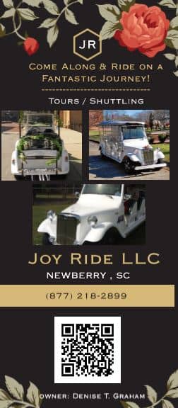 JOY RIDE LLC, Newberry SC: Eco TOURS via Vintage Electric cart - Image 1