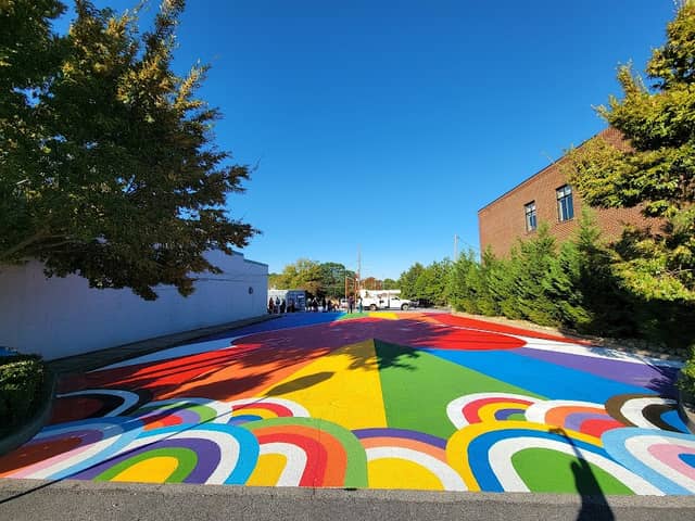 "Love Lights The Way" Rainbow Crosswalk - Image 1