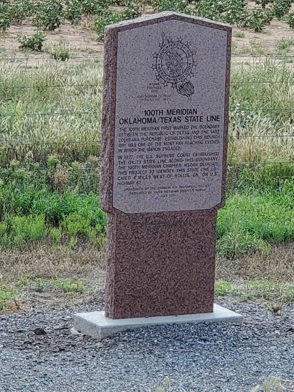 Texas-Oklahoma Border Marker - Image 1