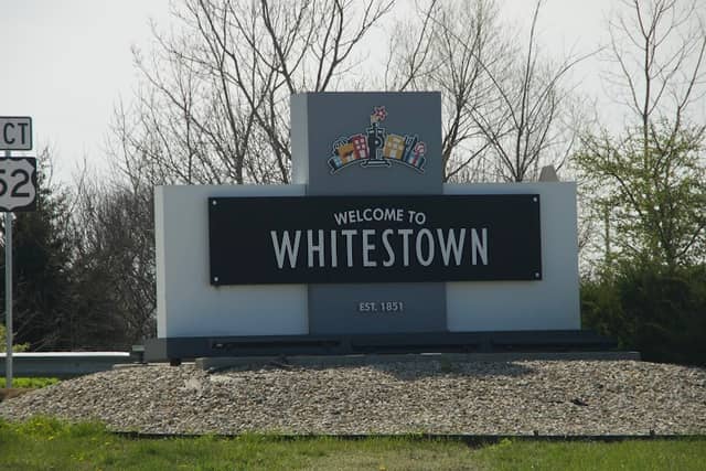 Welcome to Whitestown sign - Image 1