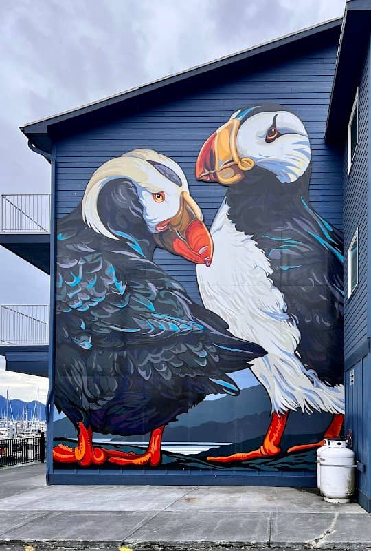 "Two Giant Puffins" Mural by Liza McElroy - Image 1