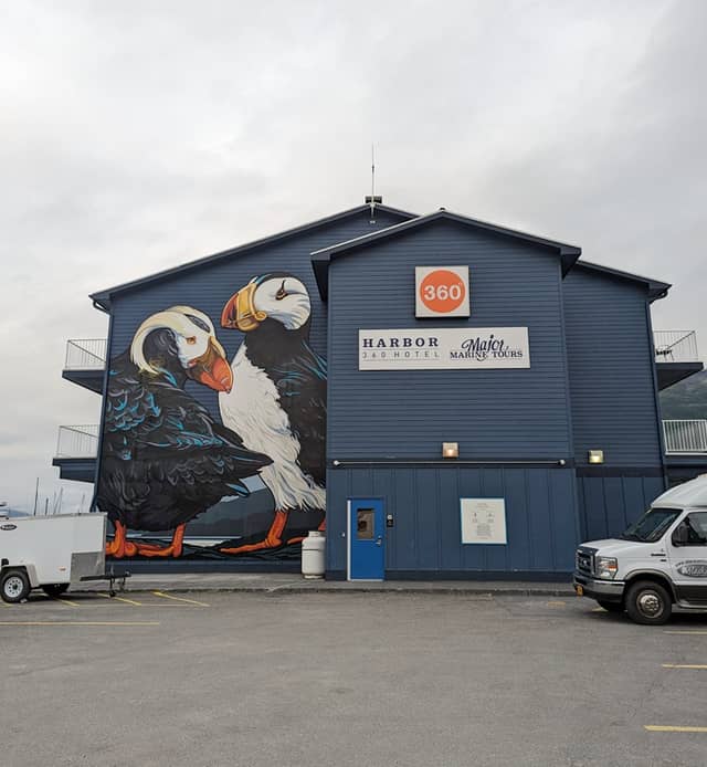 "Two Giant Puffins" Mural by Liza McElroy - Image 2