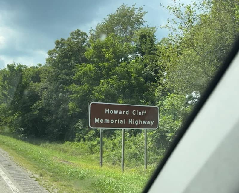 Howard Cleff Memorial Highway Sign - Image 1