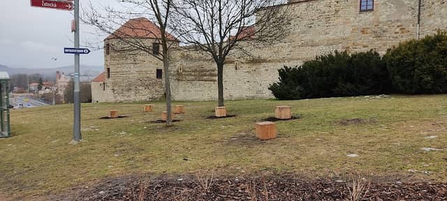 Dřevěné kostky u Žatecké brány - Image 1