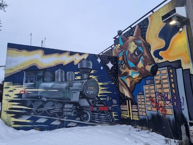 Murals at the south end of Station Tunnel - Image 1