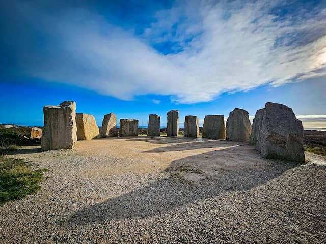 Olympic Rings Stone Sculpture - Image 2