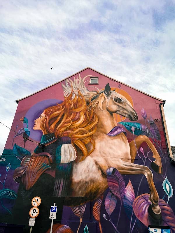 Mural "Norman Warrior Woman and Horse" by Nina Valkhoff - Image 1