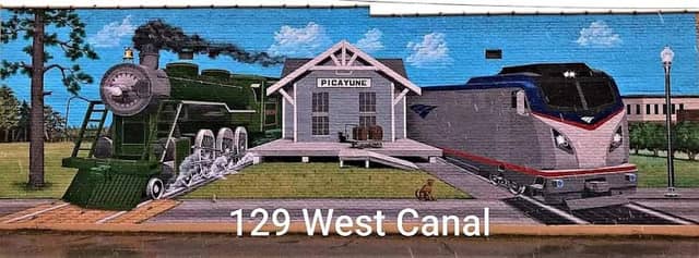 Picayune Trains Past and Present Mural - Image 1