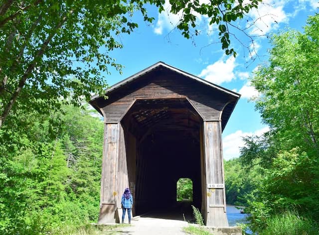 Historic Pier Covered Railroad Bridge - Image 1