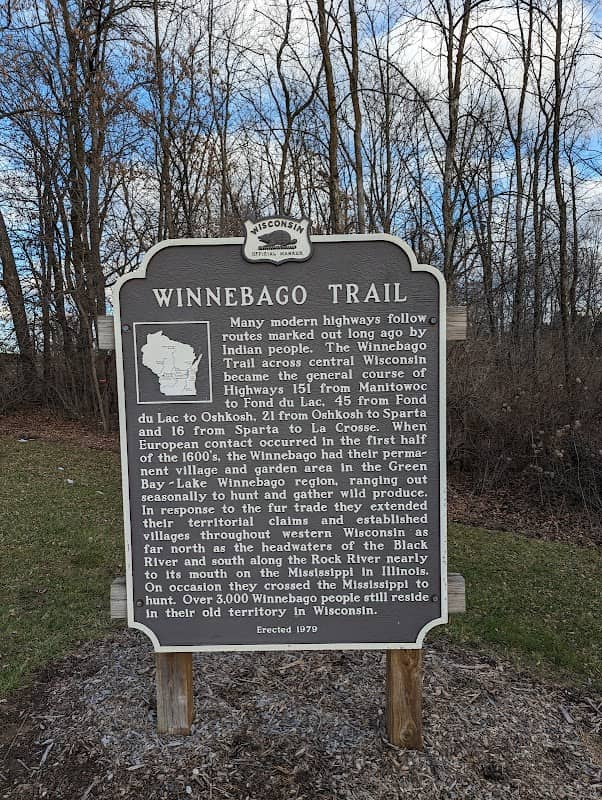 Wisconsin State Historical Marker #251: Winnebago Trail - Image 1