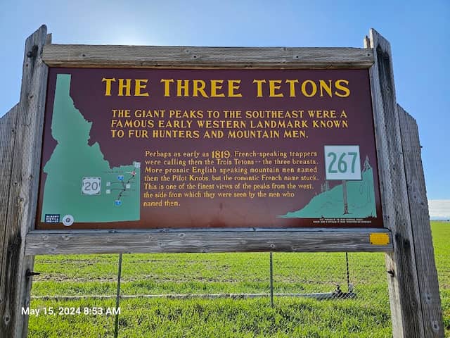 The Three Tetons Historical Marker - Image 1