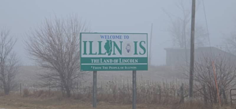 Welcome To Illinois Sign - Image 1