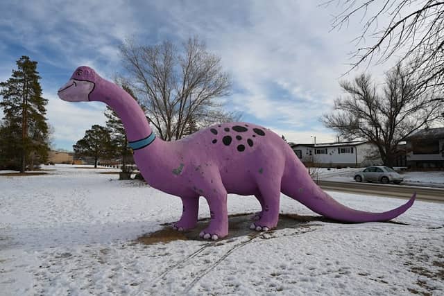 Pink Dinosaur Sculpture - Image 1