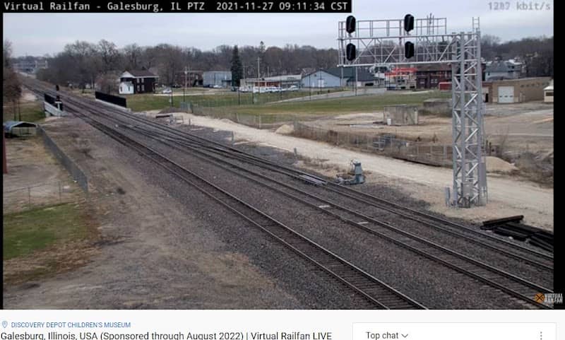 Galesburg, Illinois, USA Virtual Railfan LIVE - Image 1