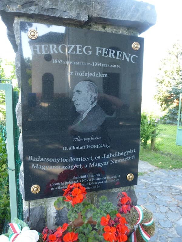 Herceg Ferenc emléktábla - Image 1