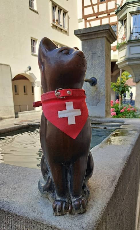 Brunnen mit Katze - Image 1