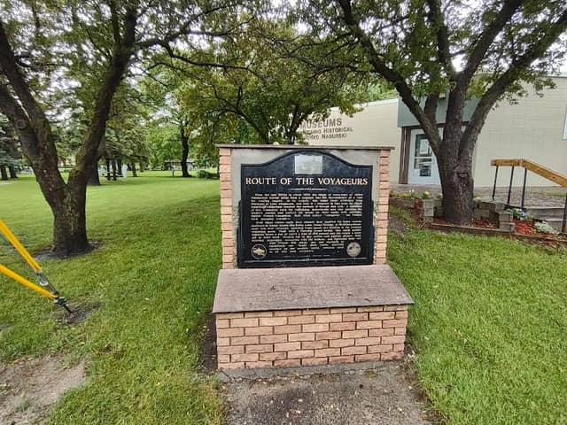 Tribute to the Voyageurs plaque - Image 1