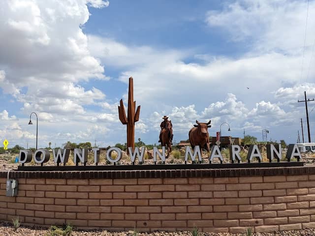 Downtown Marana Sign/Cowboy Statue - Image 3