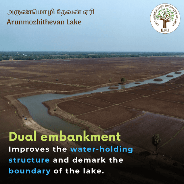 Arunmozhithevan lake restored by E.F.I - Image 1