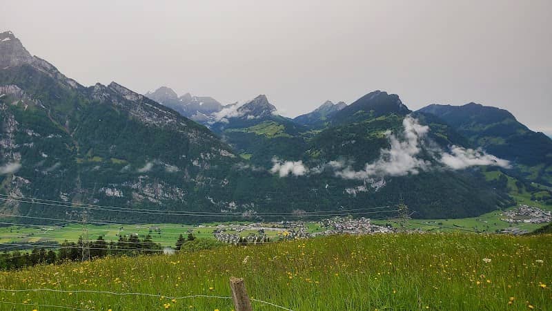 Park bench for viewing valley - Image 1