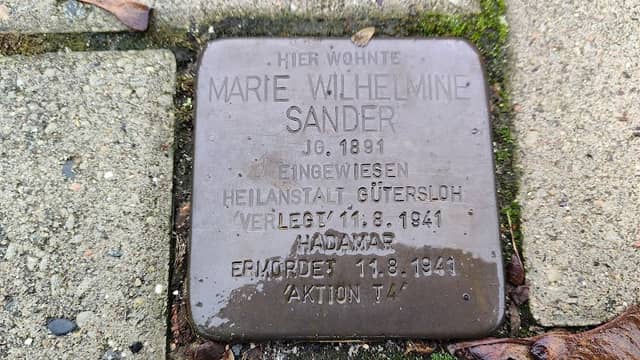 Stolperstein Marie Wilhelmine Sander - Image 1