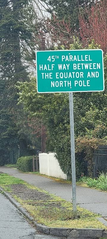 45th Parallel sign - Image 1