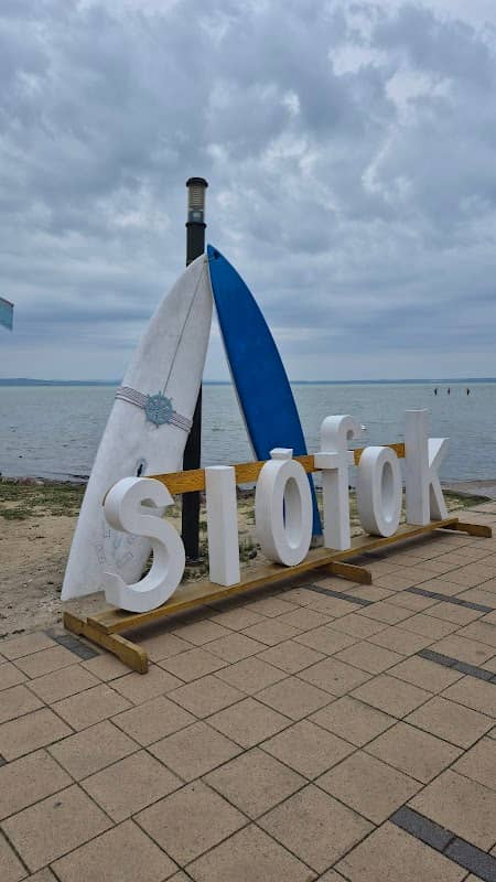 Siófok Beach Tourism Sign - Image 1