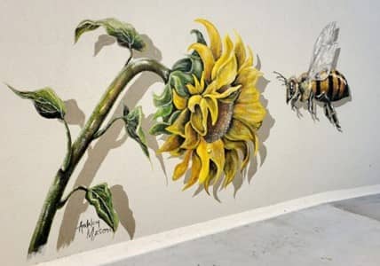 Picayune Flower and Bee Mural - Image 1