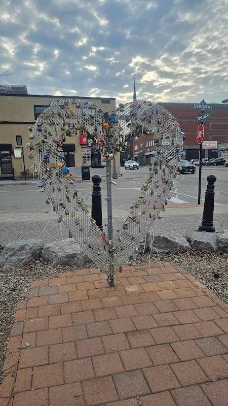 Heart locks and WHITBY mural - Image 2