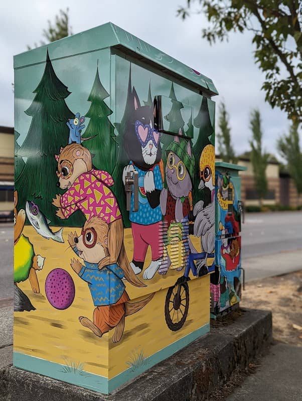 'River Trail Block Party' Utility Box Art by Carmel Mercado - Image 2