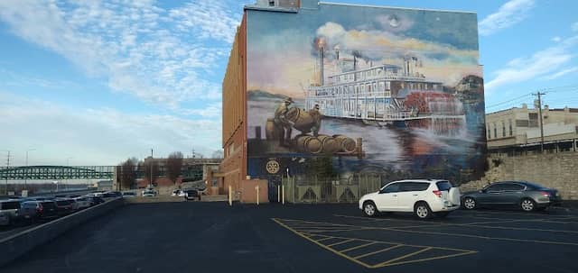 Mississippi River Steamboat Mural - Image 1