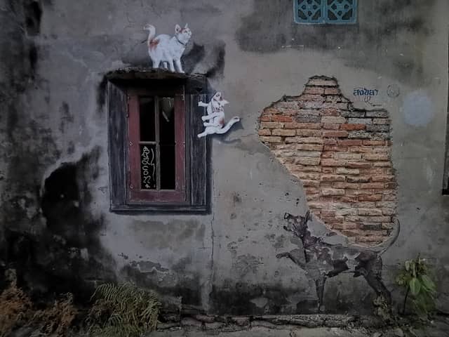 Street Art : Dog, cat, mouse and bird - Image 1