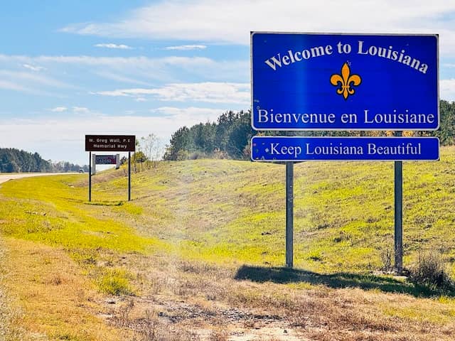 Welcome to Louisiana sign - Image 1