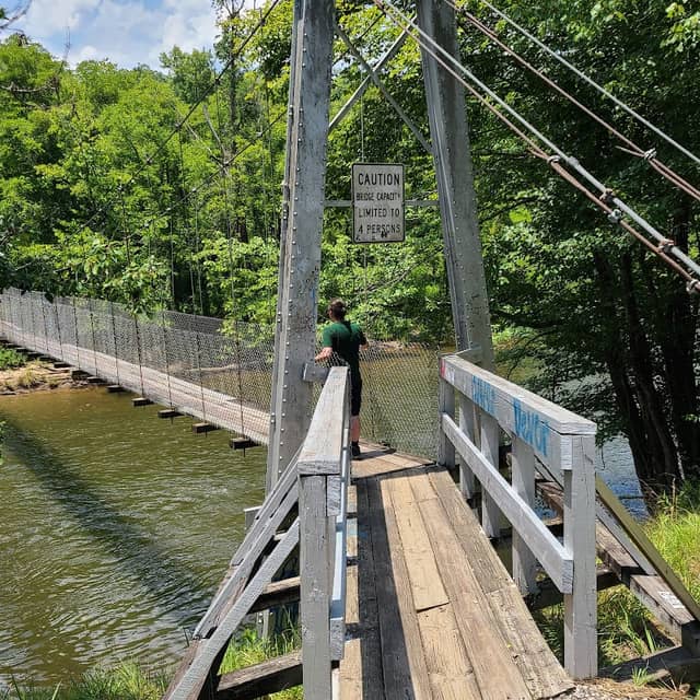 Barkers Creek Swinging Bridge - Image 2