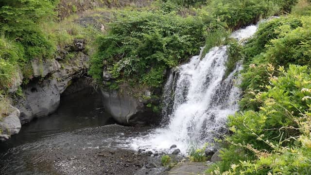 Fuji and waterfall view - Image 1