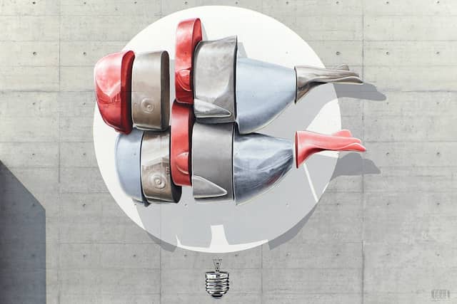 "Disposing machine" mural by NEVERCREW (2017) - Image 1