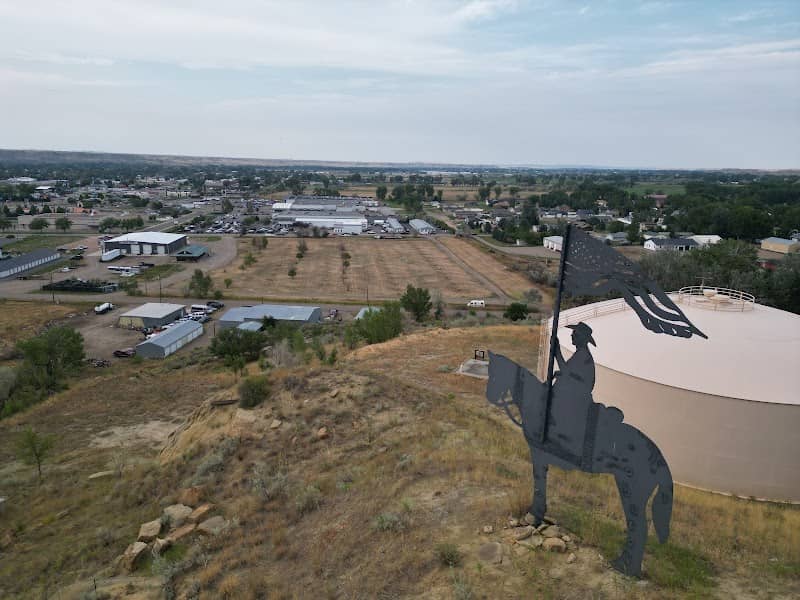 Patriotic Cowboy Metal Sculpture - Image 1