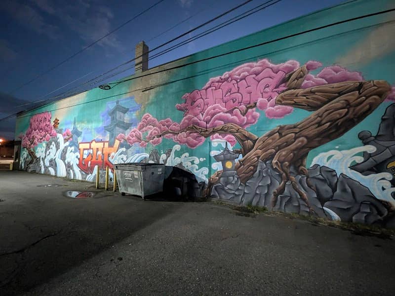 Japanese style graffiti mural - Image 1