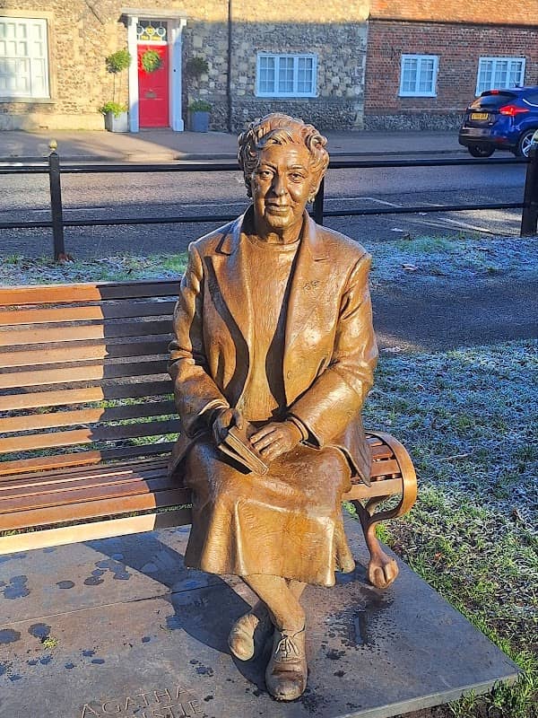 Agatha Christie Statue Bench - Image 1