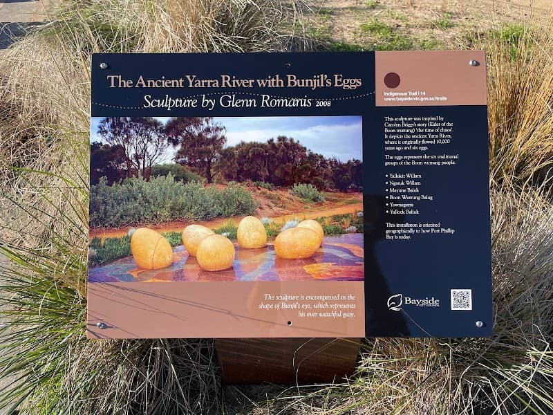 The Ancient Yarra River with Bunjil's Eggs Sculpture - Image 2