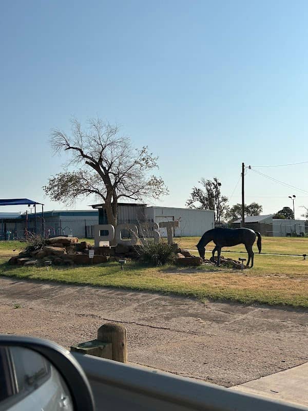 Post Sign and Horse - Image 1