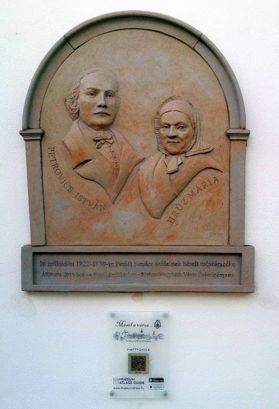 Petőfi szülők emléktábla - Image 1