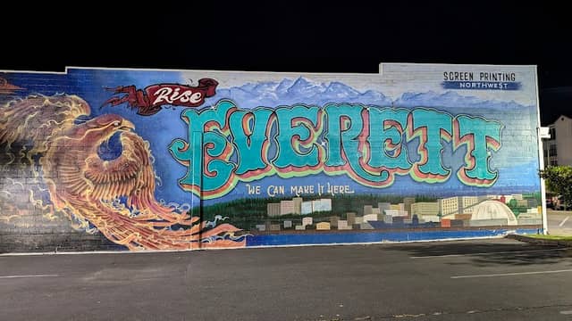 Rise Everett Graffiti Mural - Image 1